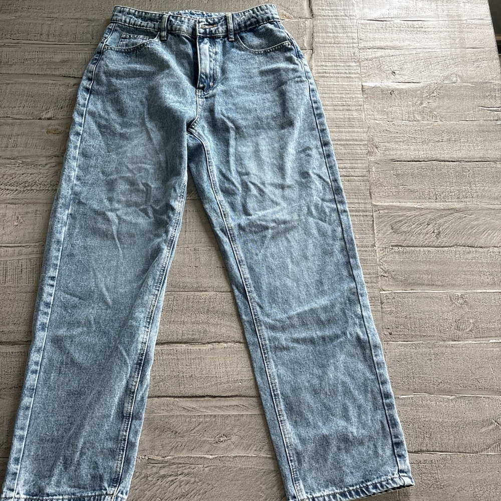 SHEIN Blue Straight Denim Jeans